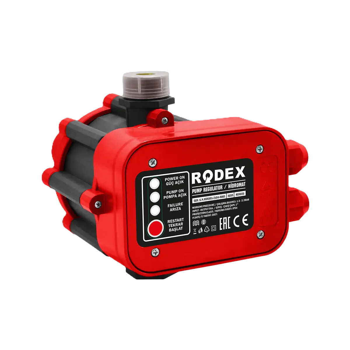 RODEX RDX855 წყლის ტუმბოს მარეგულირებელი